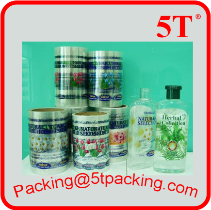 Herbal Collection Body Care Bottle Labels Made From Transparent Eco-friendly Plastic Material