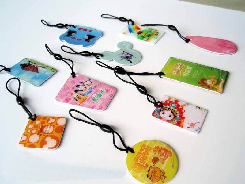 Glossy Epoxy Resin Stickers Used as Hang Tags