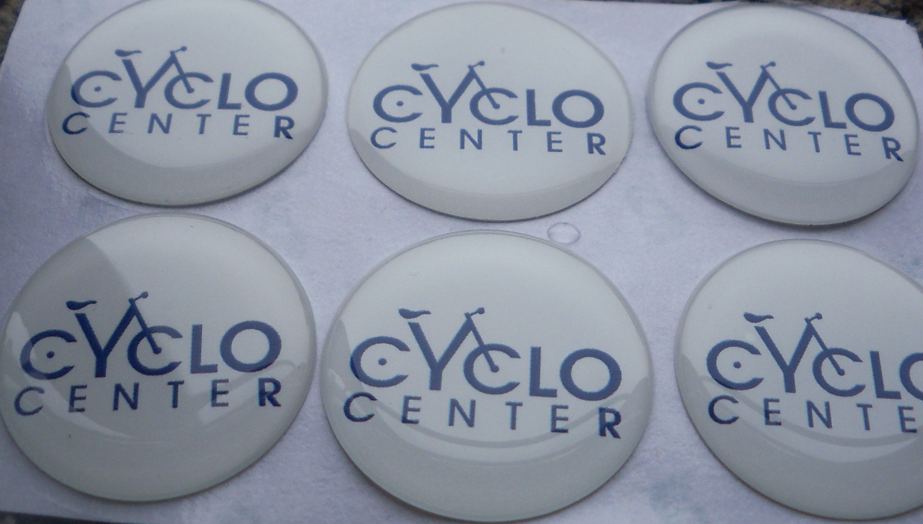 Cyclo Centre 3D Resin Stickers in keychains