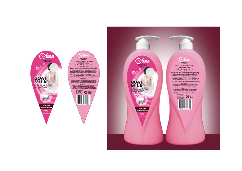 Personalized Beauty Care Plastic Cosmetics Bottle Use Printed Adhesive Labels  