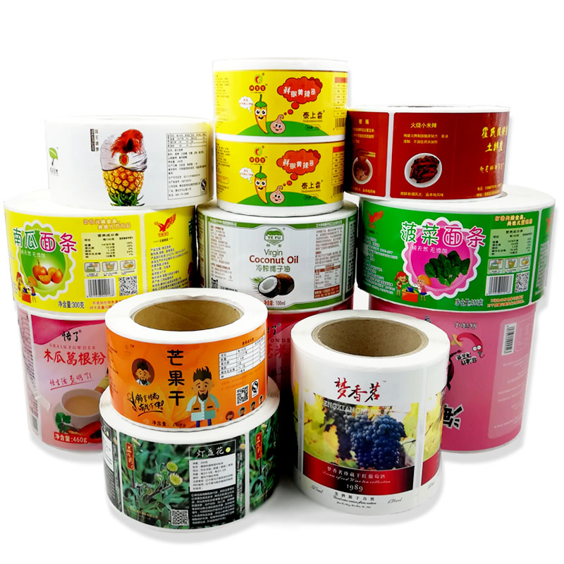 Color drum adhesive printing customized roll label label food and wine label drugs color label customized